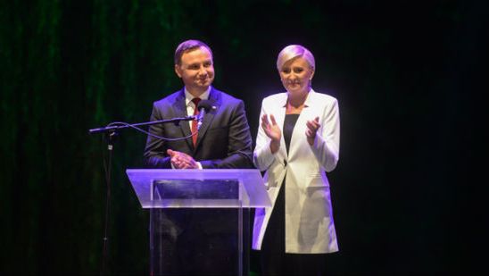 Prezydent wraz z żoną przemawiają na zakończenia akcji Narodowe Czytanie "Quo vadis"