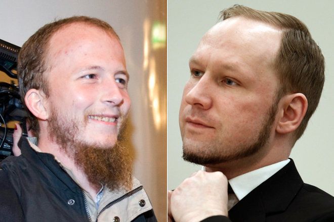 Gottfrid Svartholm Warg (z lewej) i Anders Breivik (z prawej)