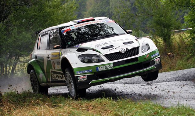 Lappi za kierownicą Skody na Rajdzie Polski