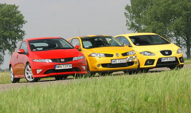 Honda Civic Type-R kontra Seat Leon Cupra, Renault Megane RS: porównanie sportowych kompaktów