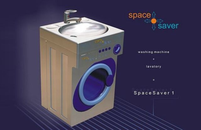 SpaceSaver - połączenie pralki z umywalką