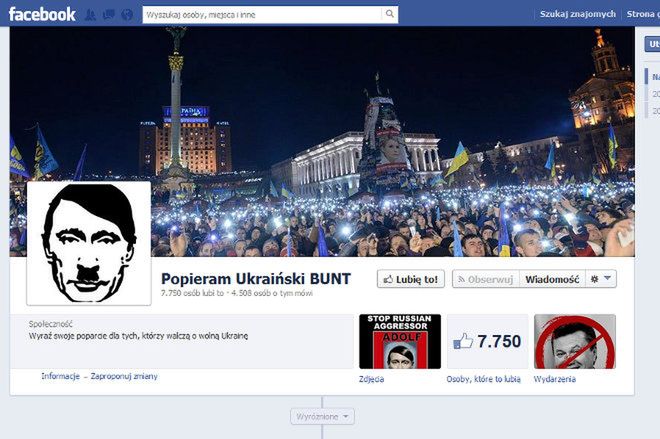 Internauci solidarni z Ukrainą... na Facebooku