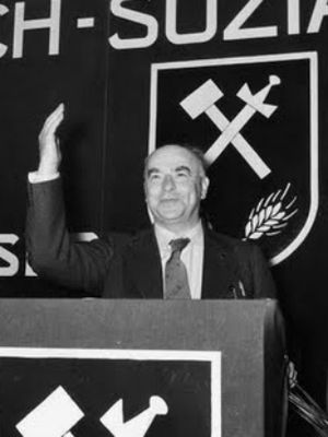 Otto Strasser jako lider Niemieckiej Unii Społecznej, 1957 r. 