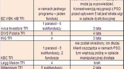 Wybrane programy systematycznego oszczędzania w TFI