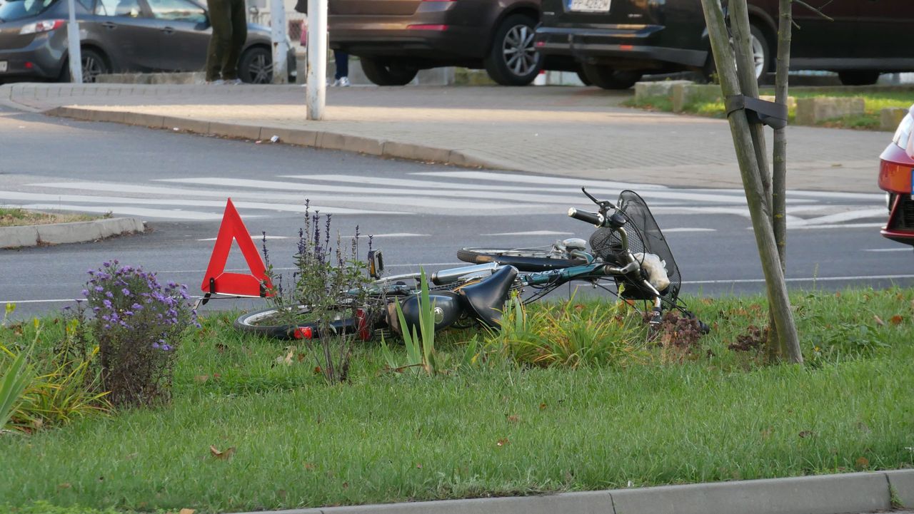 Potrącony rowerzysta trafił do szpitala