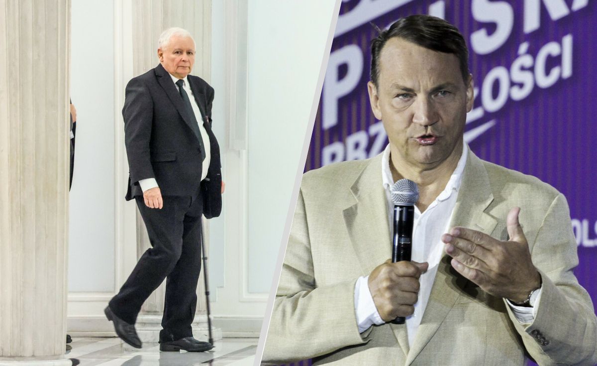 Jarosław Kaczyński i Radosław Sikorski