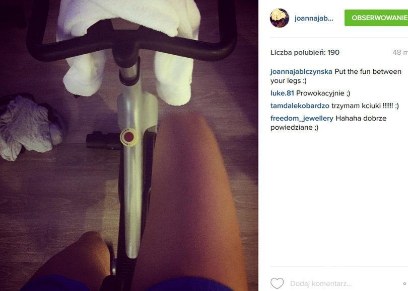 Joanna Jabłczyńska uwielbia sport