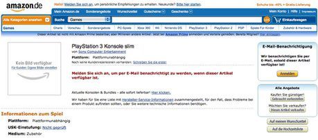 PlayStation 3 Konsole slim na Amazon.de
