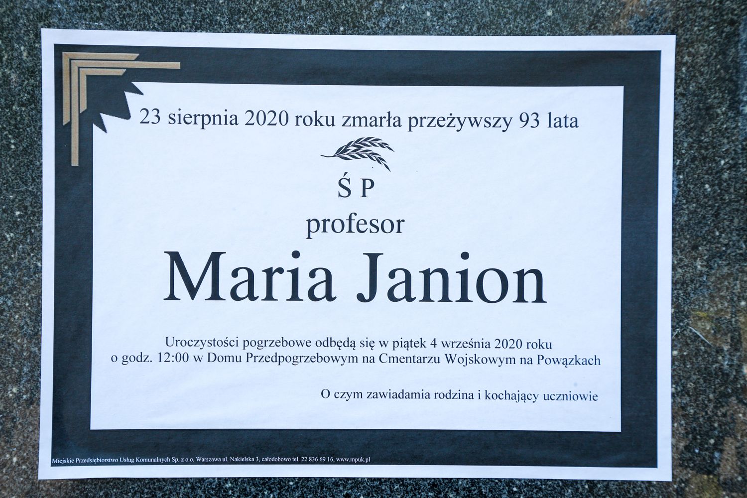 Pogrzeb Marii Janion