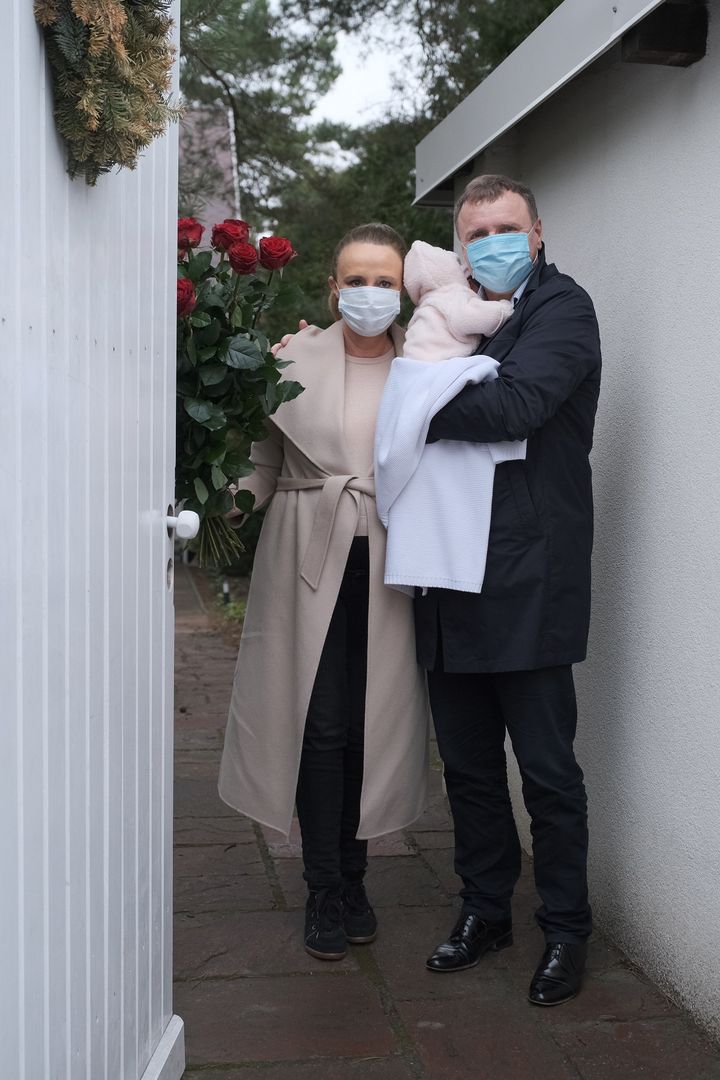 Dzielna mama w końcu mogła wrócić do domu.