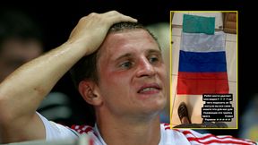 Pokazał, co zrobił z rosyjską flagą. Film szybko usunięto