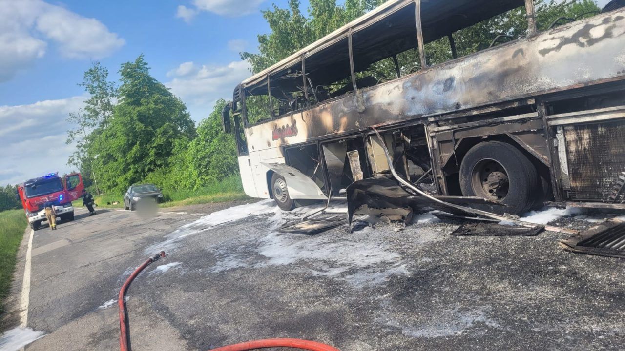 Pechowa wycieczka uczniów z lubelskiej podstawówki. Autokar stanął w płomieniach