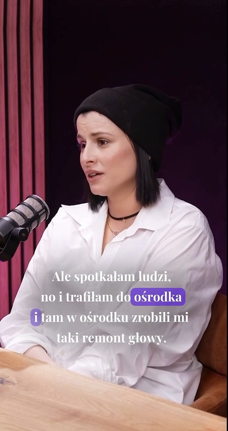Joanna Jarmołowicz podczas rozmowy 