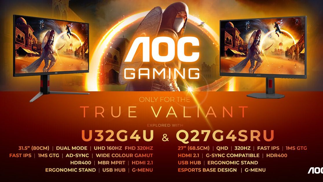 AGON by AOC prezentuje dwa nowe monitory z serii AOC GAMING - Q27G4SRU oraz U32G4U