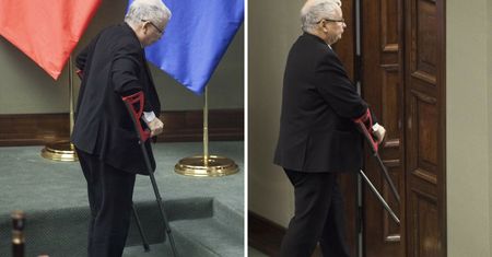 Kaczyński już w domu. Umęczony szpitalem
