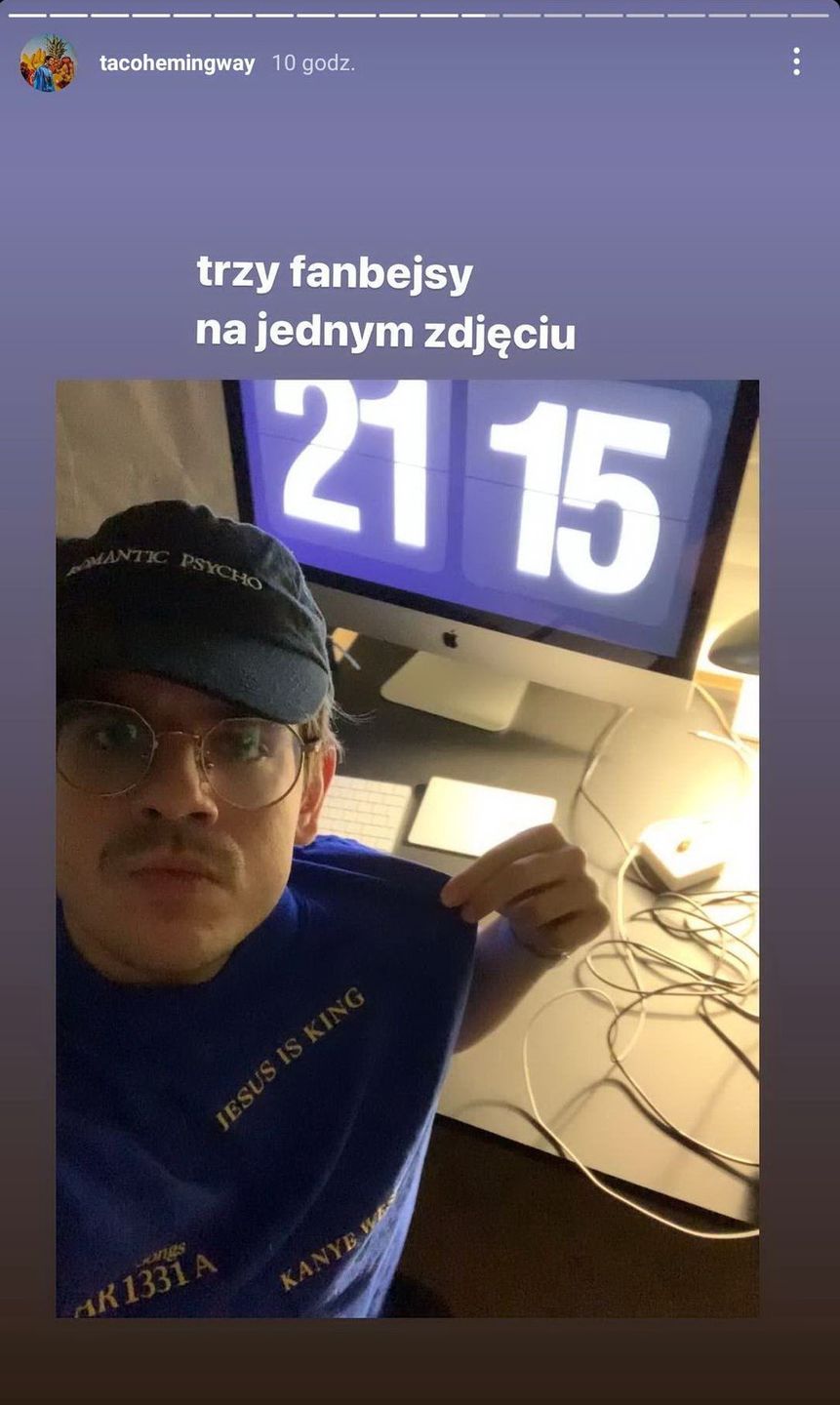 Taco Hemingway dzieli się prywatnymi zdjęciami na Instagramie