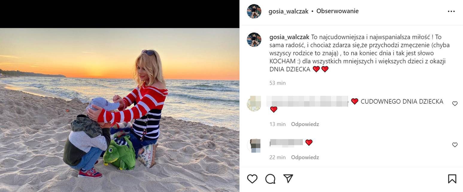 Post Małgorzaty Walczak z okazji Dnia Dziecka 