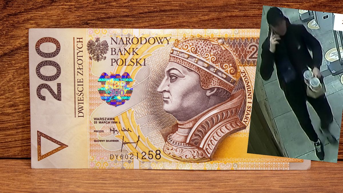 Zamiast legalnego banknotu - jak na zdjęciu - mężczyzna zapłacił zabawkową wersją z napisem "souvenir" 