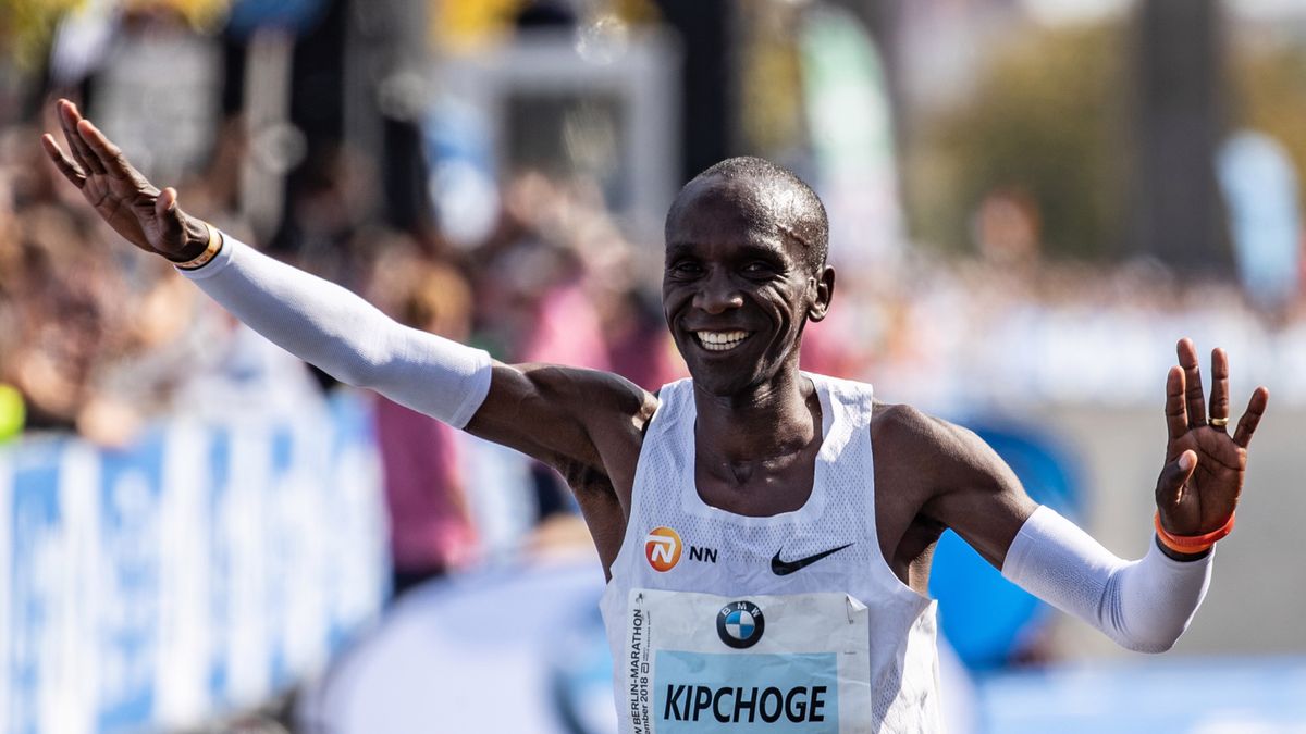 Eliud Kipchoge po pobiciu rekordu świata w maratonie