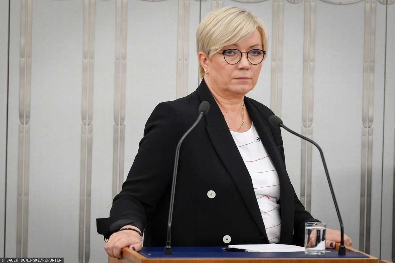 Julia Przyłębska, prezeska Trybunału Konstytucyjnego, w którego składzie część sędziów to tzw. "dublerzy"  