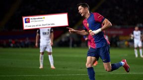 Absolutny hit sieci. Oto co napisała Barcelona po golu Lewandowskiego