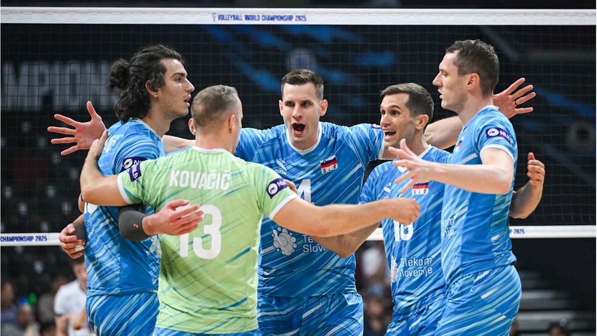 Materiały prasowe / Volleyball World / Na zdjęciu: reprezentanci Słowenii