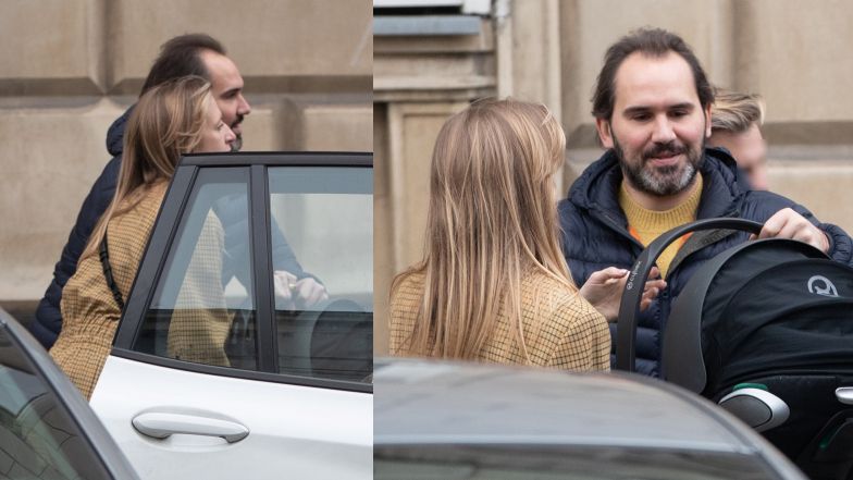 Lara Gessler i Piotr Szeląg spacerują po Warszawie
