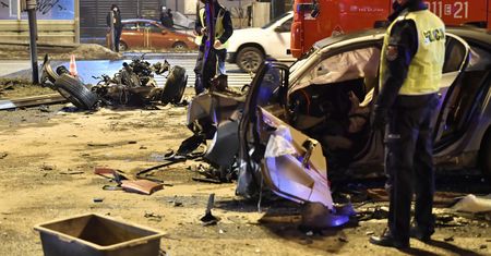 Łódź. Kierowca BMW zatrzymany. 6 rozbitych samochodów