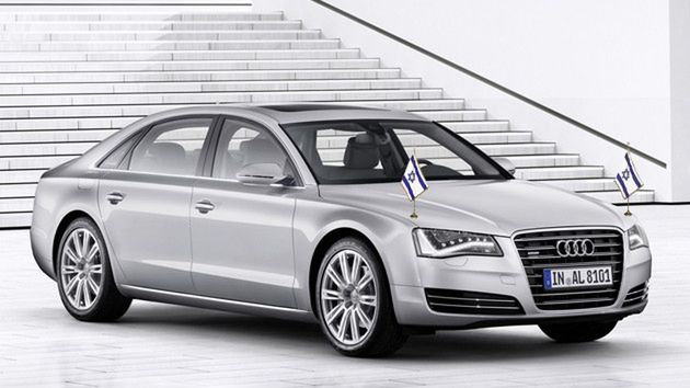 Opancerzone Audi A8L Shin-Bet