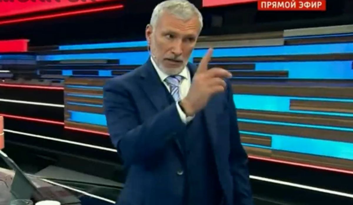 Kadr z rosyjskiego propagandowego programu "60 minut" 