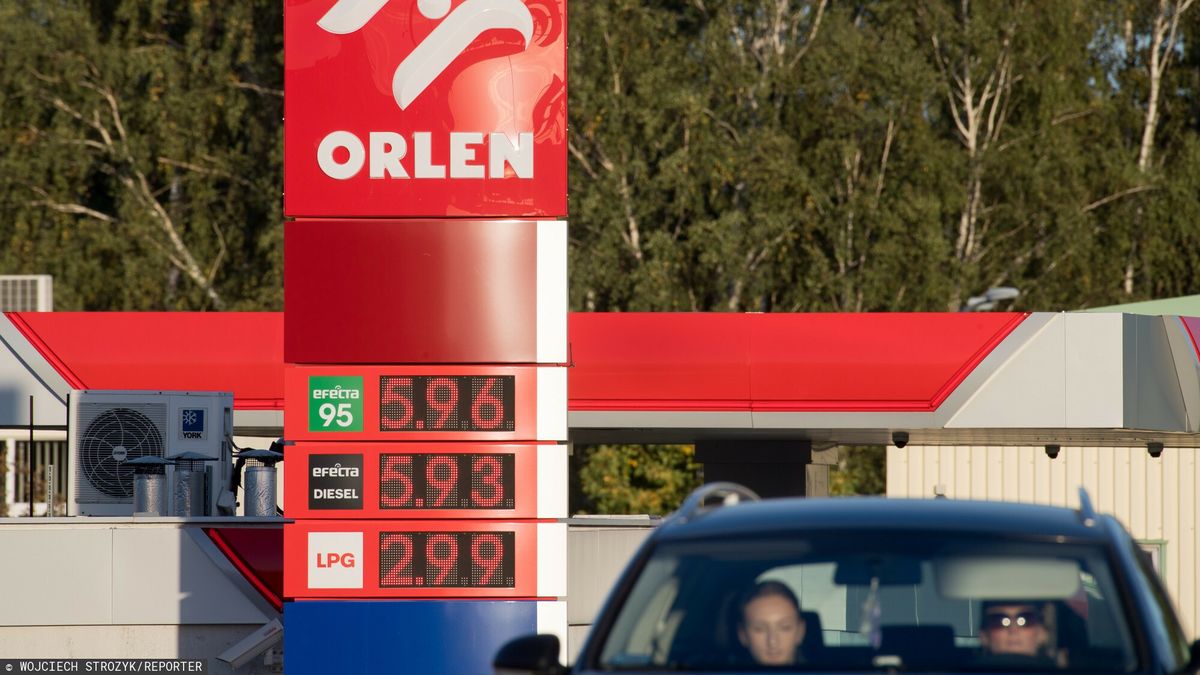 Ceny paliw
14.10.2023 Gdansk Stacja paliw Orlen benzyna bezolowiowa Pb 95 5.96 zl olej napedowy ON diesel 5.93 gaz LPG 2.99
Fot. Wojciech Strozyk/REPORTER
Wojciech Strozyk/REPORTER