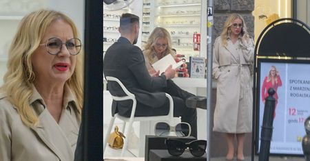 Posępna Marzena Rogalska snuje się po sklepie z okularami na spotkaniu autorskim. Przyszła zaledwie GARSTKA osób (ZDJĘCIA)