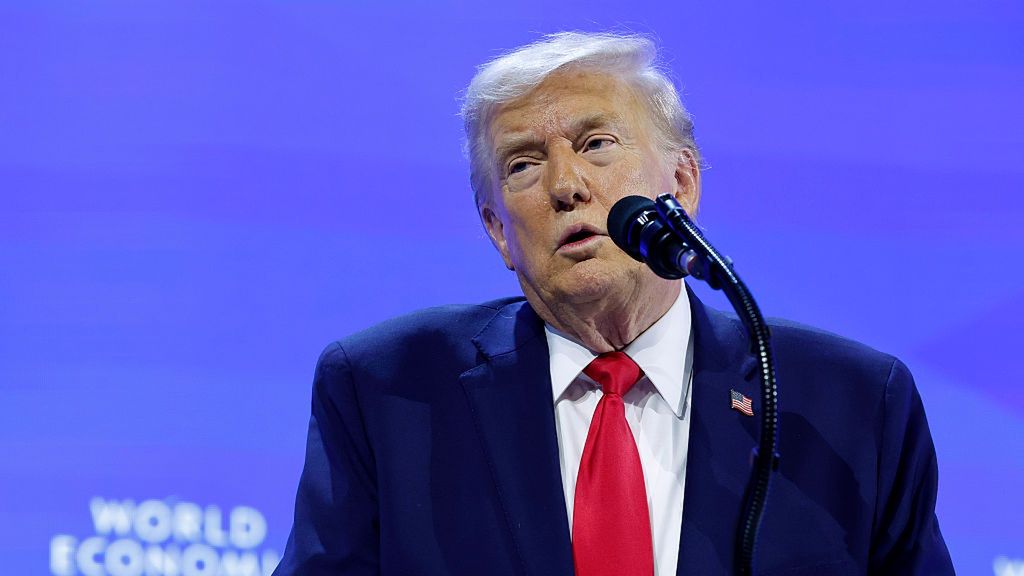 Donald Trump podczas forum Davos