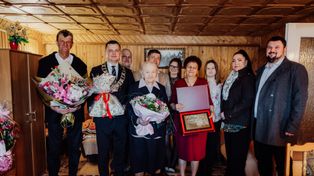 Samborzec: Setne urodziny pani Janiny Kity z Faliszowic. Piękna uroczystość w gronie rodziny i gości