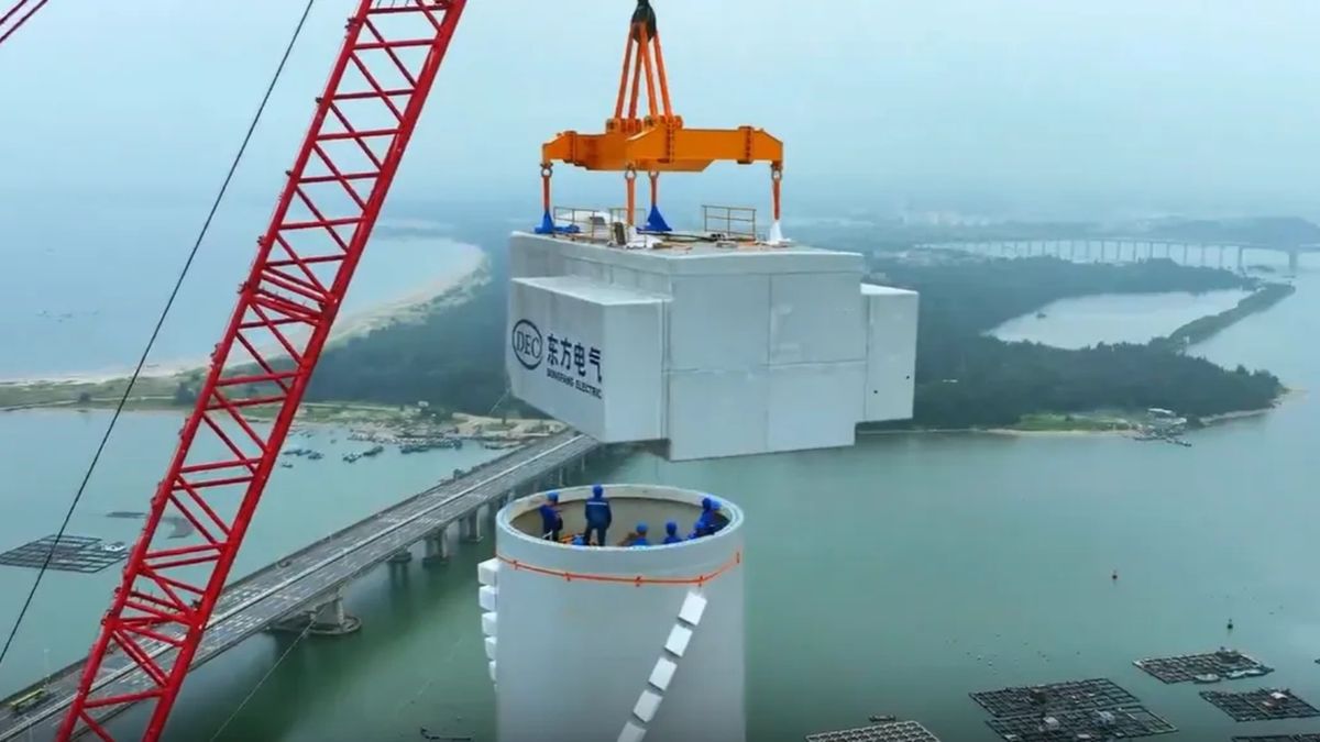 Chińska turbina wiatrowa odporna na tajfuny mierzy 185 metrów