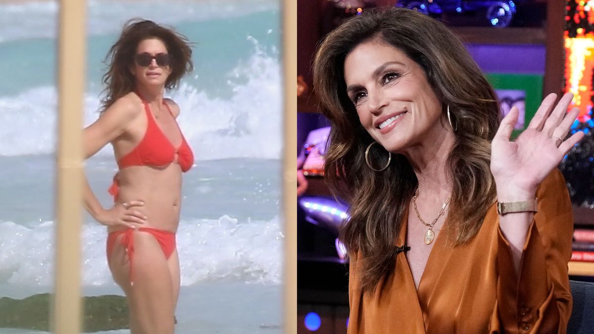 Cindy Crawford prezentuje idealną formę na plaży w Cancun