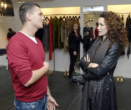 Andie MacDowell w sklepie Macieja Zienia