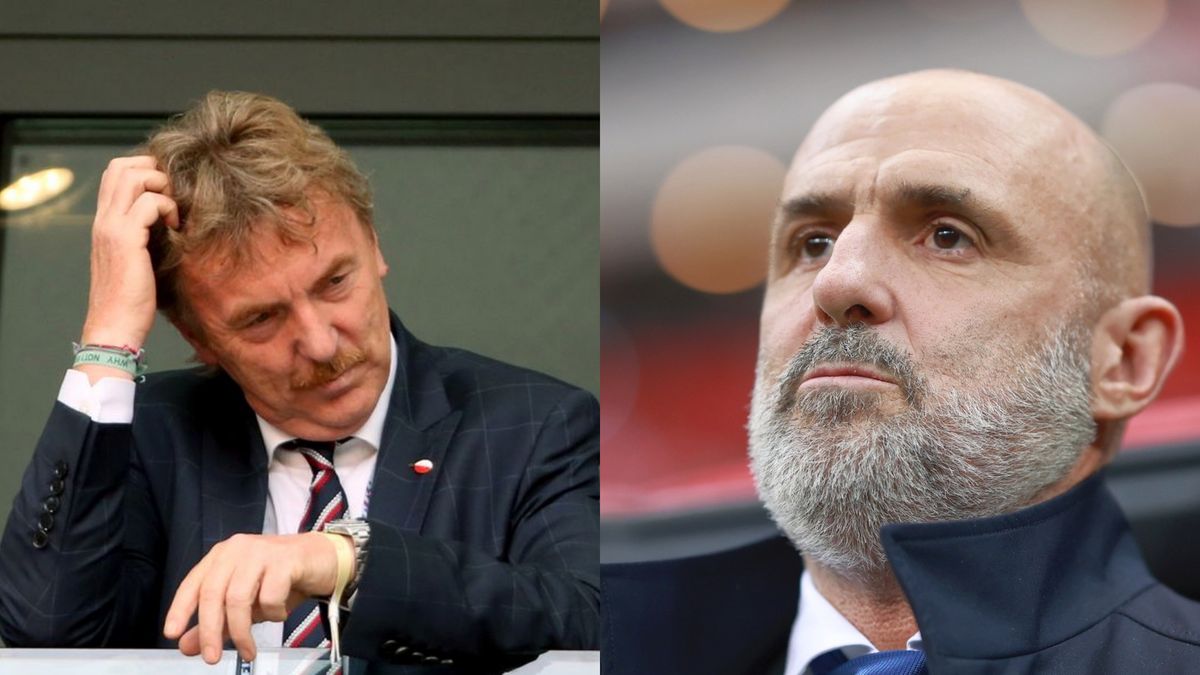 WP SportoweFakty / Łukasz Trzaskowski / Mateusz Czarnecki / Na zdjęciu: Zbigniew Boniek i Michał Probierz