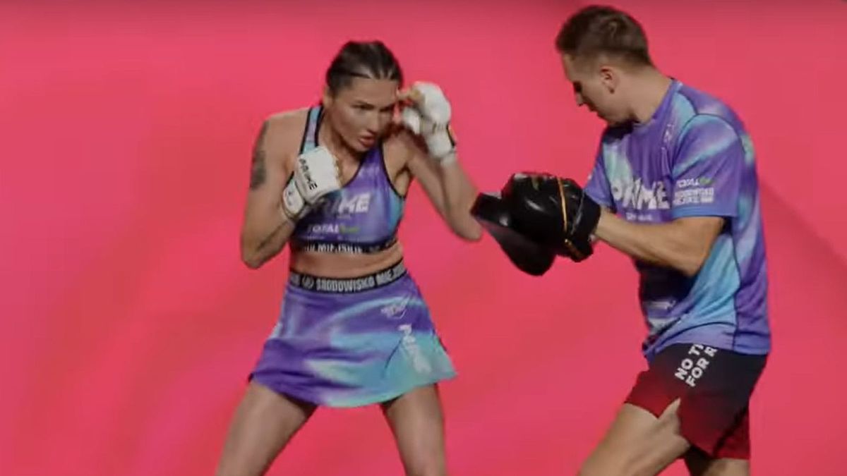 YouTube / Prime MMA  / Na zdjęciu: Ewa Brodnicka w czasie media treningu