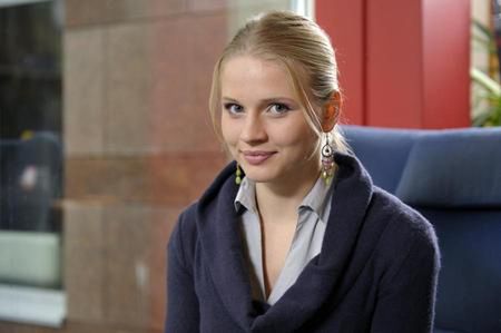 Natalia Rybicka na planie seriali