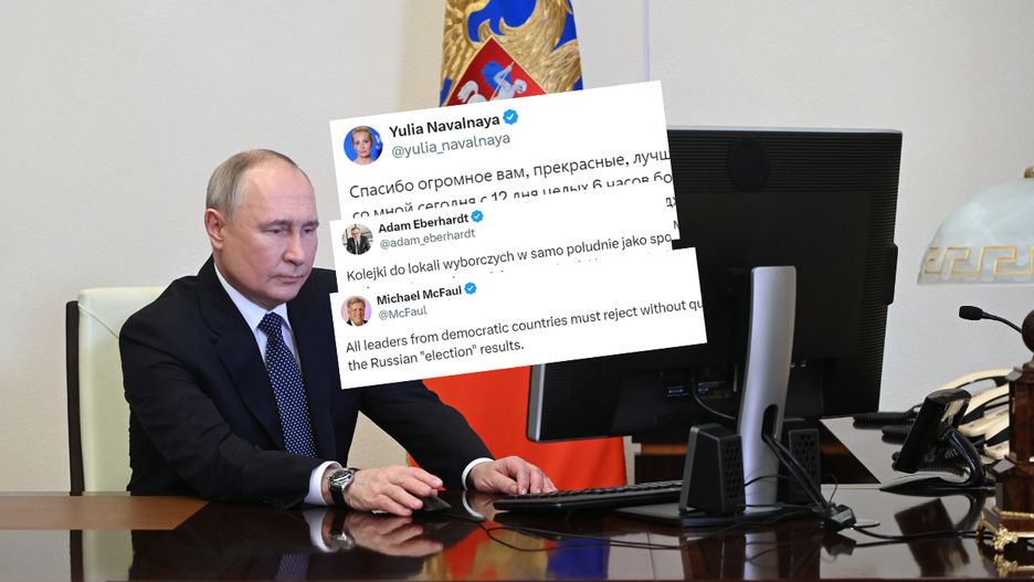 Komentarze po pierwszych wynikach wyborów prezydenta Rosji