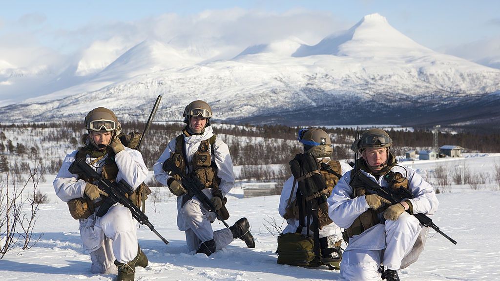 Norweska armia w czasie ćwiczeń na kole podbiegunowym. Zdjęcie z 2013 r. 