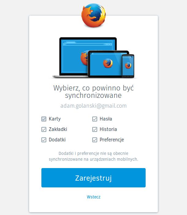 Nowy mechanizm synchronizacji na bazie Konta Firefoksa