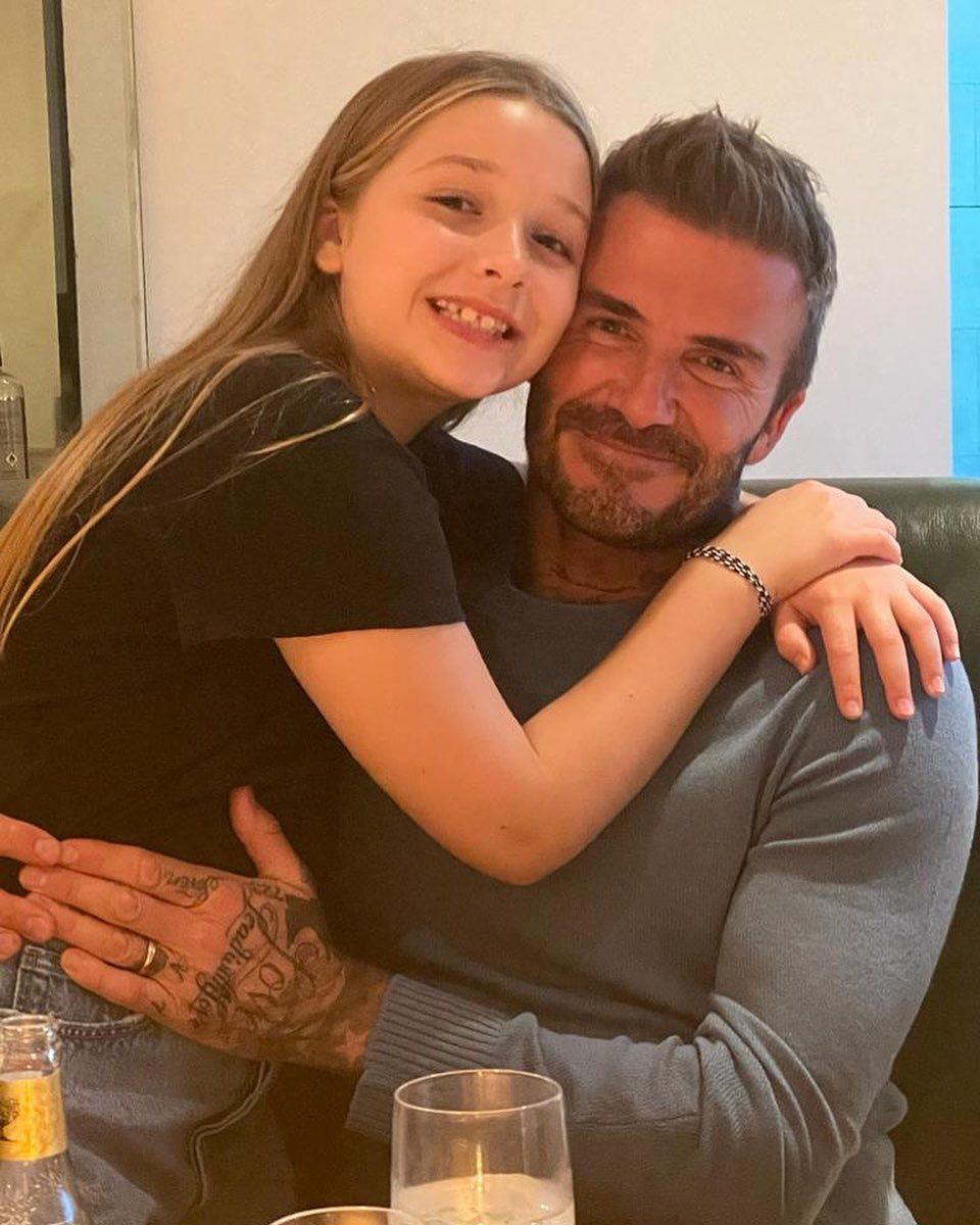 David Beckham z córką