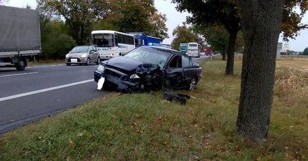 Pijany kierowca spowodował wypadek na krajowej 11