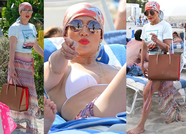 46-letnia Jennifer Lopez na plaży w Miami (ZDJĘCIA)