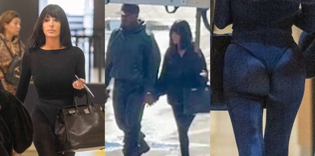 Bianca Censori walczy o uwagę na lotnisku w majtkach naciągniętych na legginsy. Wylansuje nowy trend? (ZDJĘCIA)