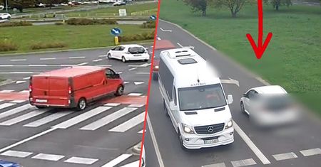 Straciła głowę. Jechała "pod prąd" rondem