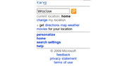 Microsoft Bing w wersji mobilnej