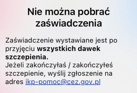 Paszport covidowy: błąd, który pojawia się wtedy, gdy nie jesteśmy w pełni zaszczepieni